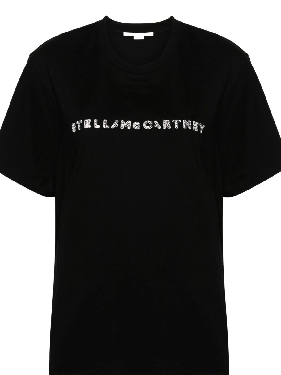 Affordable Women Stella cotton T-shirt crystal-logo McCartney 0801